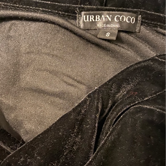 Urban CoCo Women's Elegant Long Sleeve Velvet Stretchy Long Dress - Picture 5 of 5